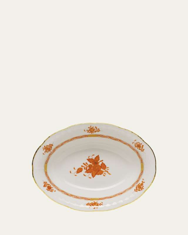 Chinese Bouquet Rust Open Vegetable Dish